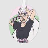 Cute Gothic Girl Kerstmis Ornament (voorkant)