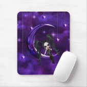 Cute Gothic Girl op Hanging Moon Mousepad Muismat (Met muis)