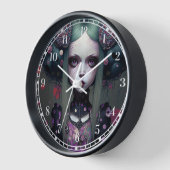 Cute Gothic Girl Paarse Black Fantasy Art (Hoek)