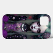 Cute Gothic Girl Paarse Black Fantasy Art Case-Mate iPhone Case (Achterkant (horizontaal))
