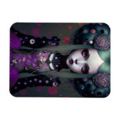 Cute Gothic Girl Paarse Black Fantasy Art Magneet (Horizontaal)
