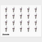 Cute Gothic Girl Ronde Sticker (Vel)