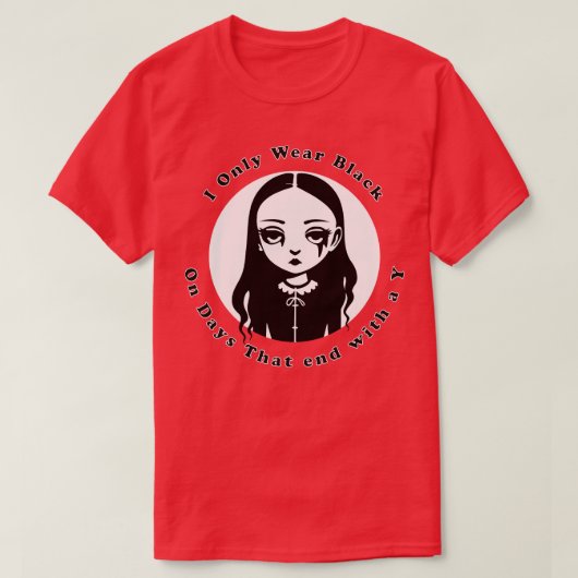 Cute Gothic Girl T-shirt (Design voorkant)