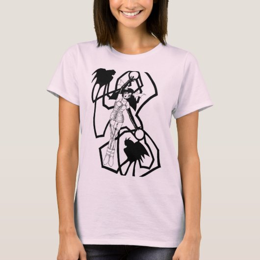 Cute Gothic Girl T-shirt (Voorkant)