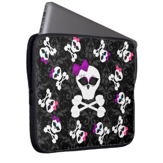 Cute Gothic Goodies Girly Skull-laptophoes Laptop Sleeve