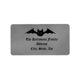 Cute Gothic Halloween vampire knuppel met grote og Etiket