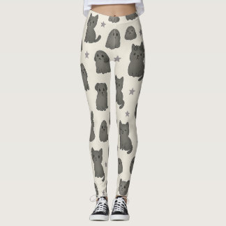 Cute Gothic Pets Pattern – Ghost animal Leggings