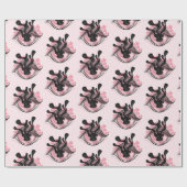 Cute Gothic Pink Eye Creepy Horror Wicca Cadeaupapier (Vlak)