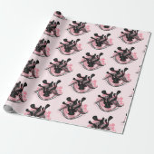 Cute Gothic Pink Eye Creepy Horror Wicca Cadeaupapier (Uitgerold)