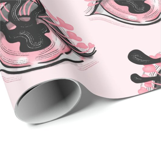 Cute Gothic Pink Eye Creepy Horror Wicca Cadeaupapier (Rol Hoek)