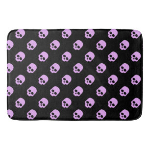 Cute Gothic Roze Skulls Badmat