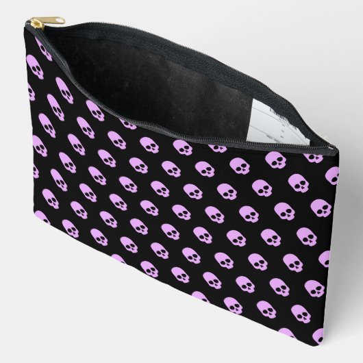 Cute Gothic Roze Skulls Etui (Open)