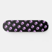 Cute Gothic Roze Skulls Girls Persoonlijk Skateboard (Horizontaal)