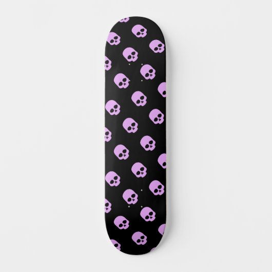 Cute Gothic Roze Skulls Girls Persoonlijk Skateboard (Voorkant)