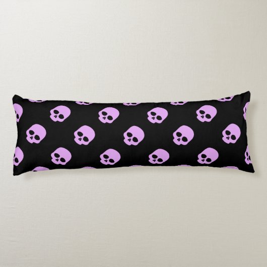 Cute Gothic Roze Skulls Lichaamskussen (Achterkant)