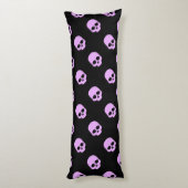 Cute Gothic Roze Skulls Lichaamskussen (Achterkant (Verticaal))