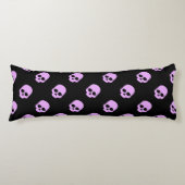 Cute Gothic Roze Skulls Lichaamskussen (Voorkant)