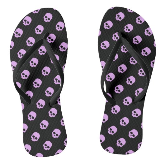 Cute Gothic Roze Skulls Teenslippers (Voetbed)