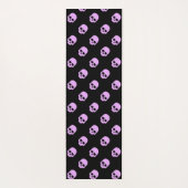 Cute Gothic Roze Skulls Yogamat (Achterkant)