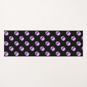 Cute Gothic Roze Skulls Yogamat (Voorkant (horizontaal))