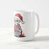 Cute Gothic Skeleton Santa Cocoa - Christmas shirt Koffiemok (Voorkant rechts)
