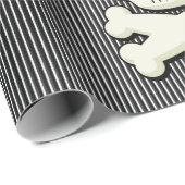 Cute Gothic Skulls in Santa Hats Cadeaupapier (Rol Hoek)