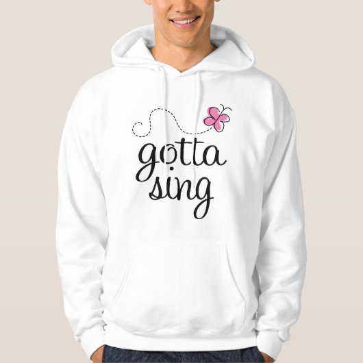 CUTE GOTTA SING PINK HOODIE (Voorkant)