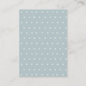 Cute Goud Blauwe Zeester Weergave Shower Baby Show Informatiekaartje (Achterkant)