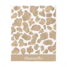 Cute Goud Witte Koeienprint Dierpatroon