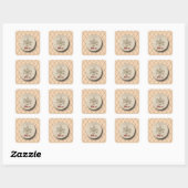 Cute Gouden Bij Cadeau Vierkante Sticker (Vel)