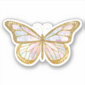 Cute Gouden Glitter Vlinder Sticker (Voorkant)