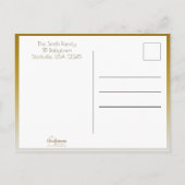 Cute Gouden Kalligrafie Eerste Kerst Foto Kaart (Achterkant)