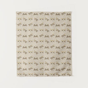 Cute Gouden Libelle Patroon Wandkleed