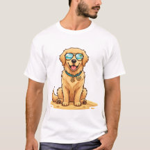 Cute Gouden Retriever Zonnebril T-shirt | Hond Lie