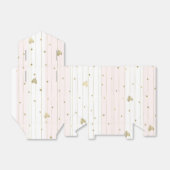 Cute Gouden & Roze Harten Bedankdoosjes (Uitgevouwen)