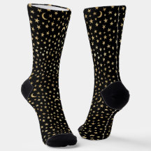 Cute Gouden Sterren Halve Manen Patroon