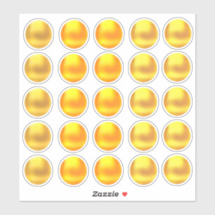 Cute Gouden Sticker Set met Stippen