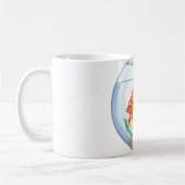 Cute goudvis im glass koffiemok (Links)