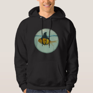 Cute Goudvis met een Haaienvin Mode Hoodie