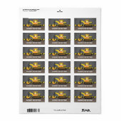 Cute Graafmachine Bouw Verjaardagsfeestje Labels (Full Sheet)