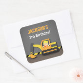 Cute Graafmachine Bouw Verjaardagsfeestje Labels (Envelop)