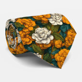 Cute Graduation Gifts For Him Gardenias Floral Stropdas (Opgerold)