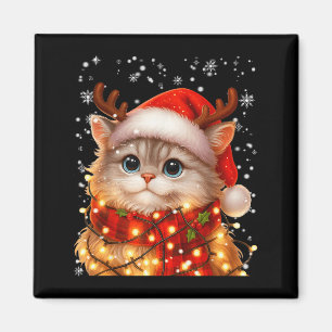 Cute Grafische Katten Pyjama Pjs Kerstmis Xmas Vro Magneet