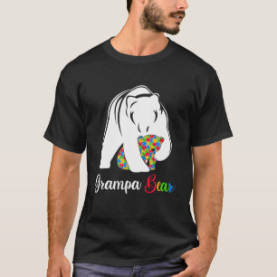 Cute Grampa Beer Autism Awareness Autistic Familie T-shirt
