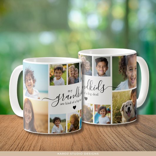 Cute Grandchildren Photo Collage for Grandmother Koffiemok