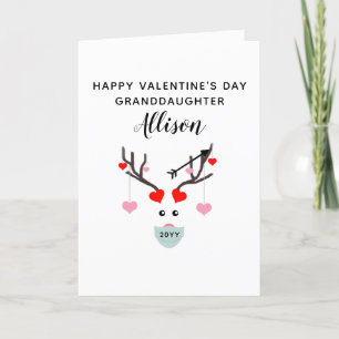 Cute Granddochter Valentijnsdag Personalized Feestdagen Kaart