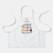 Cute Grandma en Child Kerstmis Baking Kitchen Schort (Voorkant)