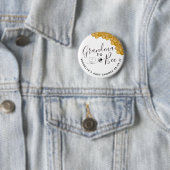 Cute Grandma to Bee Baby shower Ronde Button 5,7 Cm (In situ)