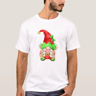 Cute Grandma Xmas Gnomie with Cute Kerstmis Elf E T-shirt