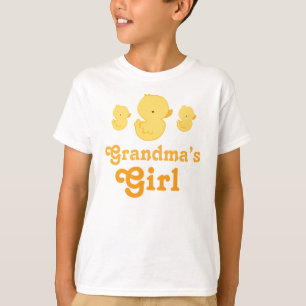 Cute Grandma's Girl Yellow Duck Child's Tee Shirt